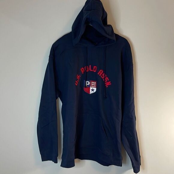 U.S. POLO ASSN. Hooded Sweatshirt. Men’s Size XL. Navy NWOT‎ - Picture 1 of 7